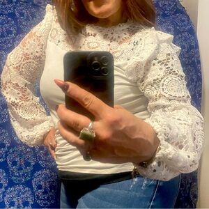 thick lace sleeves and bust! I get so many compliments, might keep this one! ;)